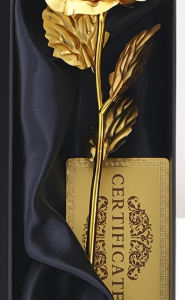 Golden Foil Rose with Certificate